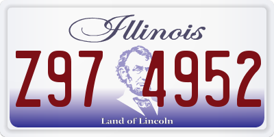IL license plate Z974952