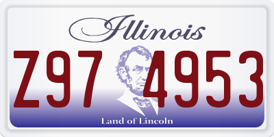 IL license plate Z974953