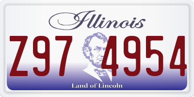 IL license plate Z974954