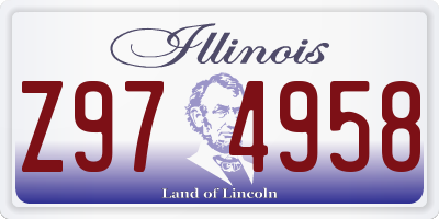 IL license plate Z974958