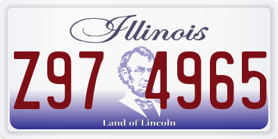 IL license plate Z974965