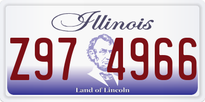 IL license plate Z974966