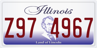 IL license plate Z974967