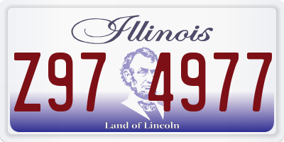 IL license plate Z974977