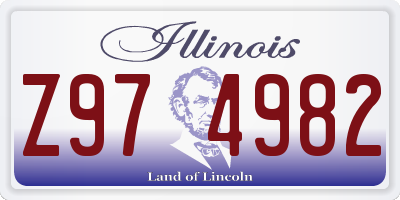 IL license plate Z974982