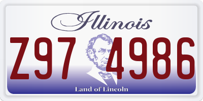 IL license plate Z974986