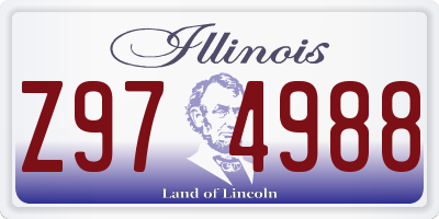 IL license plate Z974988