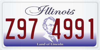IL license plate Z974991