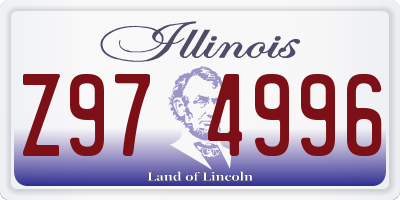 IL license plate Z974996