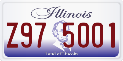 IL license plate Z975001
