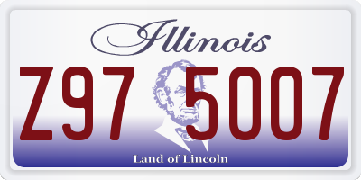IL license plate Z975007