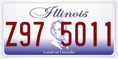 IL license plate Z975011