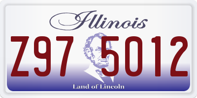 IL license plate Z975012