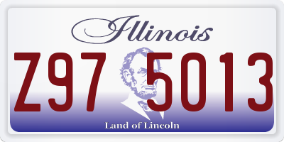 IL license plate Z975013