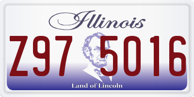 IL license plate Z975016