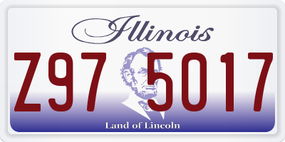 IL license plate Z975017