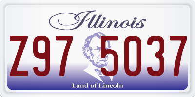 IL license plate Z975037