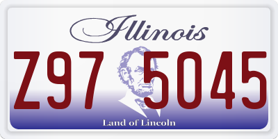 IL license plate Z975045