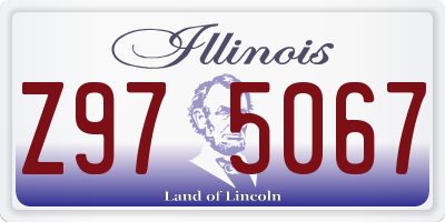 IL license plate Z975067
