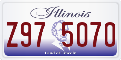 IL license plate Z975070