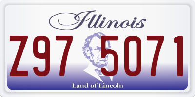 IL license plate Z975071