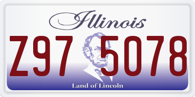 IL license plate Z975078