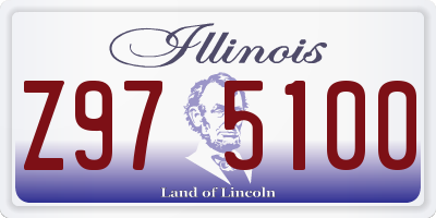 IL license plate Z975100