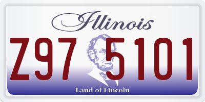 IL license plate Z975101