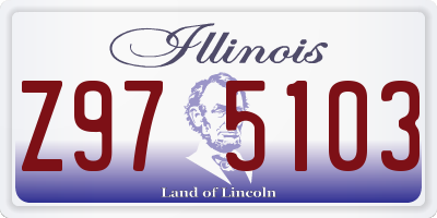 IL license plate Z975103