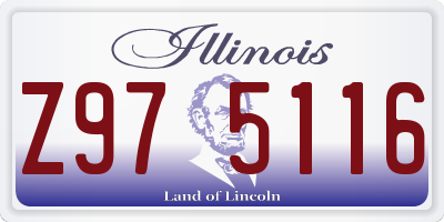 IL license plate Z975116