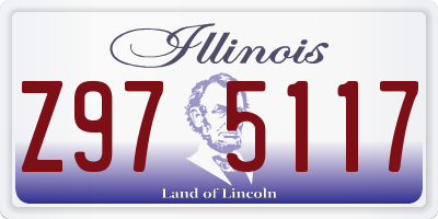 IL license plate Z975117