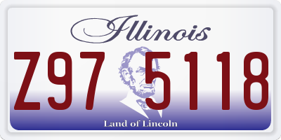 IL license plate Z975118