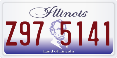 IL license plate Z975141