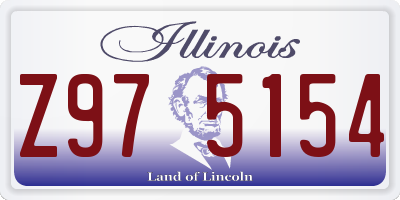 IL license plate Z975154