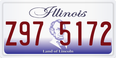 IL license plate Z975172