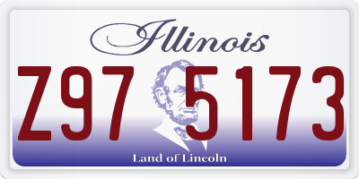 IL license plate Z975173