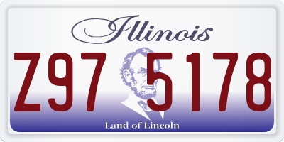 IL license plate Z975178