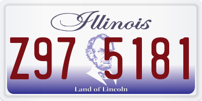 IL license plate Z975181
