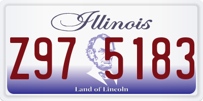 IL license plate Z975183