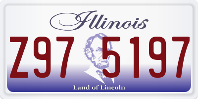 IL license plate Z975197