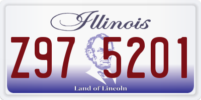 IL license plate Z975201