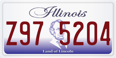 IL license plate Z975204