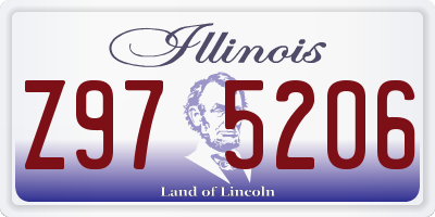 IL license plate Z975206