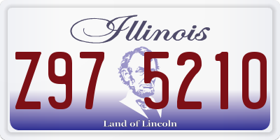 IL license plate Z975210