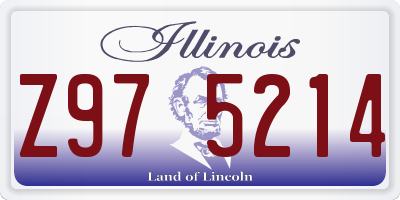 IL license plate Z975214