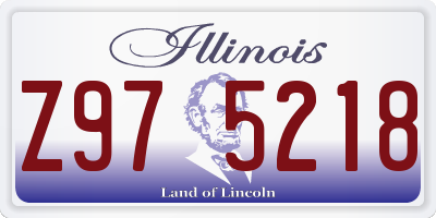 IL license plate Z975218