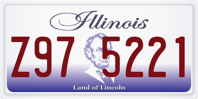 IL license plate Z975221