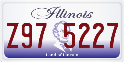 IL license plate Z975227