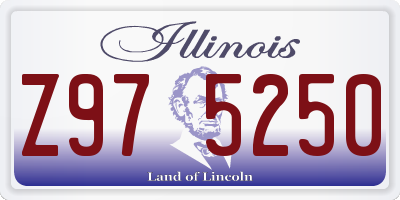IL license plate Z975250