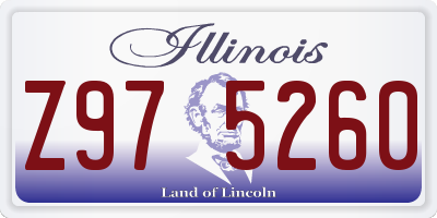 IL license plate Z975260